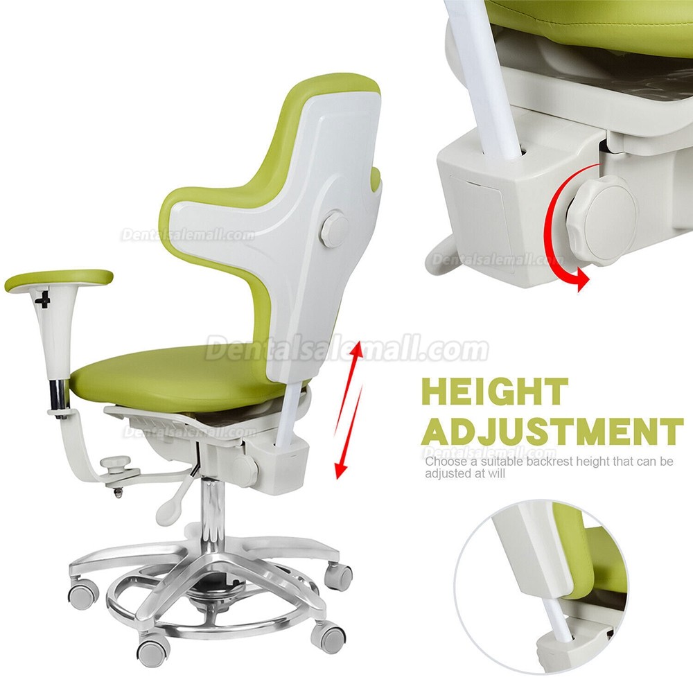 Ergonomic Dental Microscope Stool Micro Surgeon Chair with Amrests Adjustable Foot Controlled